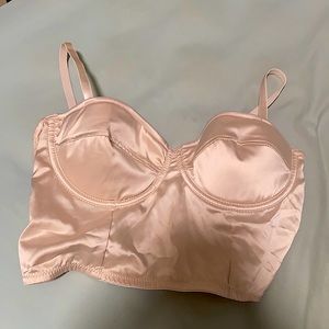 Beige bustier top